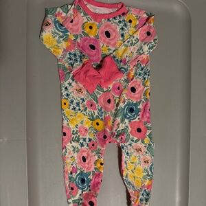 Little Sleepies Crescent Zippy 3/6 Euc